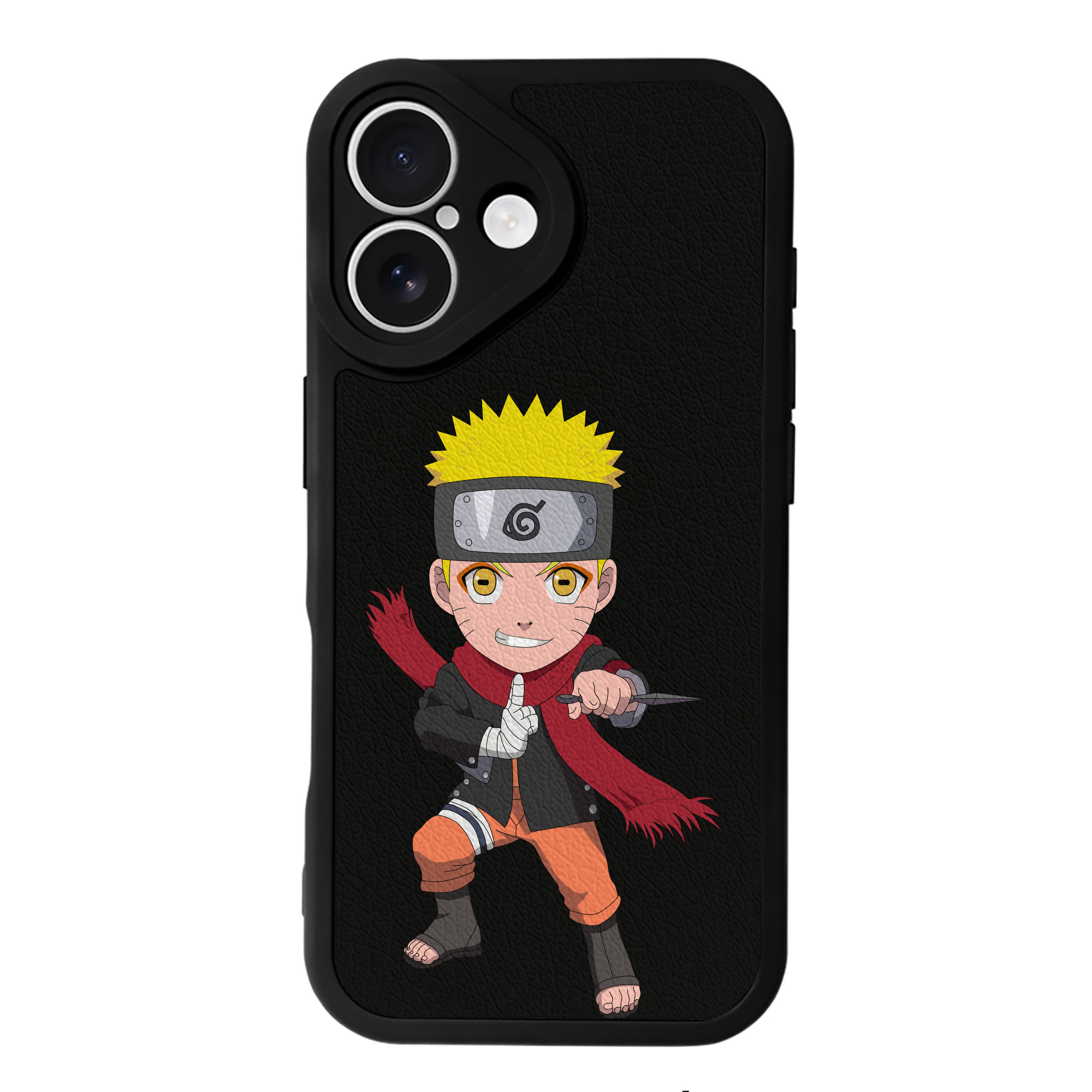 （画像用） NARUTO -ナルト- うずまき ナルト Uzumaki Naruto 【iPhone 16シリーズ対応】シリコンスマホケース（レザー調） 材質：シリコン